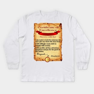 Certificate of Excellence Kids Long Sleeve T-Shirt